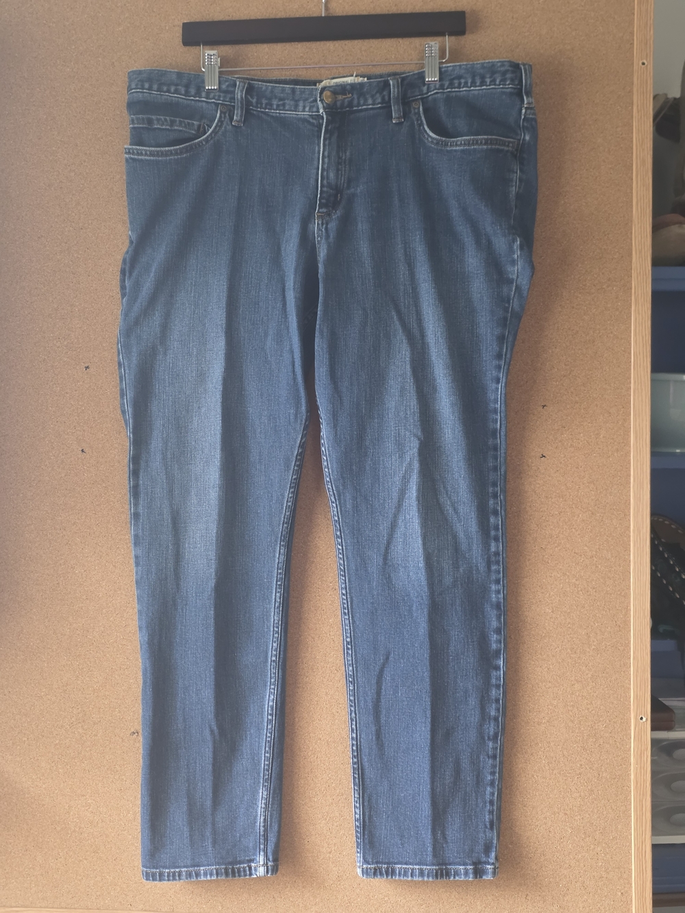 Carhartt Women's 16W Straight Leg Jeans Original Fit Medium Wash